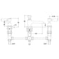 Hudson Reed White Topaz With Lever 3 Tap Hole Basin Mixer - Brushed Pewter - welovecouk