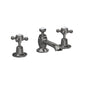 Hudson Reed White Topaz With Crosshead 3 Tap Hole Basin Mixer - Brushed Pewter - BC707DX - welovecouk