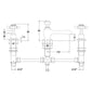 Hudson Reed White Topaz With Crosshead 3 Tap Hole Basin Mixer - Brushed Pewter - BC707DX - welovecouk