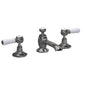 Hudson Reed White Topaz With Lever 3 Tap Hole Basin Mixer - Brushed Pewter - welovecouk