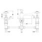 Hudson Reed White Topaz With Crosshead 3 Tap Hole Basin Mixer  - Brushed Pewter - BC707HX - welovecouk