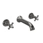 Hudson Reed White Topaz With Crosshead Wall Mounted Bath Spout - Brushed Pewter - BC709HX - welovecouk