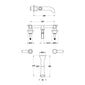 Hudson Reed White Topaz With Lever 3 Tap Hole Wall Mounted Basin Mixer - Brushed Pewter - welovecouk