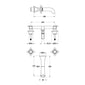 Hudson Reed White Topaz With Crosshead 3 Tap Hole Wall Mounted Basin Mixer - Brushed Pewter - BC717DX - welovecouk