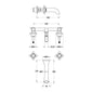 Hudson Reed White Topaz With Crosshead 3 Tap Hole Wall Mounted Basin Mixer - Brushed Pewter - BC717HX - welovecouk