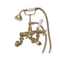 Hudson Reed White Topaz With Crosshead Wall Mounted Bath Shower Mixer - Brushed Brass - BC804DXWM - welovecouk