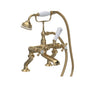 Hudson Reed White Topaz With Crosshead Deck Mounted Bath Shower Mixer - Brushed Brass - BC804DX - welovecouk