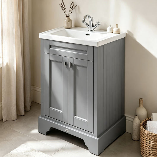  BC Designs Victrion 600mm 2-Door Vanity Unit with Basin - Earl Grey