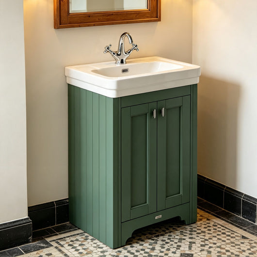  BC Designs Victrion 640mm 2-Door Vanity Unit with Basin - Forest Green