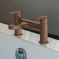 Nuie Binsey Cyprus Deck Mounted Bath Filler - Brushed Bronze