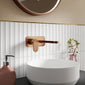 Nuie Binsey Wall Mounted 2 Tap Hole Basin Mixer With Plate - Brushed Bronze