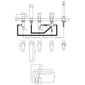Nuie Binsey  Deck Mounted 5 Tap Hole Bath Shower Mixer - Chrome - welovecouk