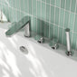Nuie Binsey  Deck Mounted 5 Tap Hole Bath Shower Mixer - Chrome - welovecouk