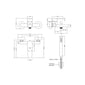 Nuie Binsey Wall Mounted Bath Shower Mixer With Kit - Chrome - welovecouk
