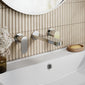 Nuie Binsey Wall Mounted 3 Tap Hole Basin Mixer - Chrome - welovecouk