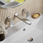 Nuie Binsey Wall Mounted 3 Tap Hole Basin Mixer - Chrome - welovecouk