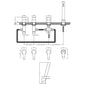 Nuie Binsey Deck Mounted 4 Tap Hole Bath Shower Mixer No Spout - Chrome - welovecouk