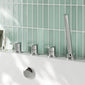 Nuie Binsey Deck Mounted 4 Tap Hole Bath Shower Mixer No Spout - Chrome - welovecouk