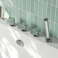 Nuie Binsey Deck Mounted 4 Tap Hole Bath Shower Mixer No Spout - Chrome - welovecouk