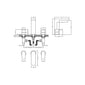Nuie Binsey  Deck Mounted 3 Tap Hole Basin Mixer With Pop Up Waste - Chrome - welovecouk