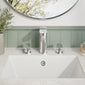 Nuie Binsey  Deck Mounted 3 Tap Hole Basin Mixer With Pop Up Waste - Chrome - welovecouk