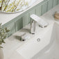 Nuie Binsey  Deck Mounted 3 Tap Hole Basin Mixer With Pop Up Waste - Chrome - welovecouk