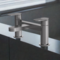 Nuie Binsey Cyprus Deck Mounted Bath Filler - Brushed Pewter