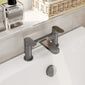 Nuie Binsey Deck Mounted Bath Filler - Brushed Pewter - welovecouk