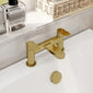 Nuie Binsey Deck Mounted Bath Filler - Brushed Brass - welovecouk