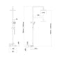 Harik 2 Round Exposed Rigid Riser Thermostatic Shower Set - Black - welovecouk