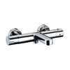  Aquadart Wall Mounted  Thermostatic Bath Shower Mixer - Chrome - welovecouk