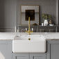 Fireclay White Single Bowl Traditional Thick Walled Butler Sink 795mm x 500mm x 220mm - welovecouk