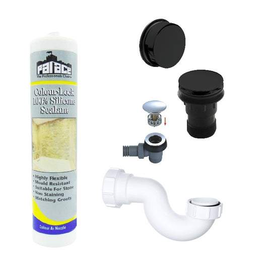  Bath Installation Pack - Black - welovecouk