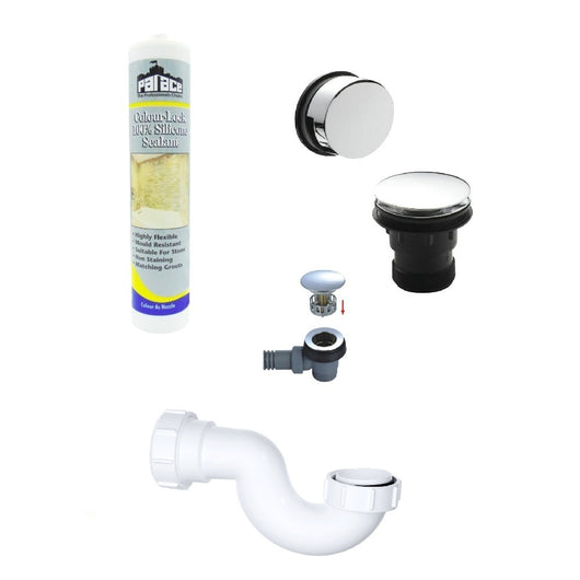  Bath Installation Pack - Chrome - welovecouk