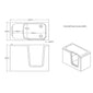 Trojan COMFORT Deep Soak Walk-in Baths 1210 x 650