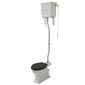 Bayswater Victrion High Level Toilet with Pull Chain Cistern and Flush Pipe Kit - Without Toilet Seat
