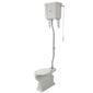 Bayswater Victrion High Level Toilet with Pull Chain Cistern and Flush Pipe Kit - Without Toilet Seat
