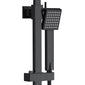 Mino Deluxe Cool Touch Square Exposed Rigid Riser Thermostatic Shower Set - Black