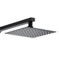 Mino Deluxe Cool Touch Square Exposed Rigid Riser Thermostatic Shower Set - Black
