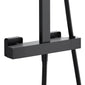 Mino Deluxe Cool Touch Square Exposed Rigid Riser Thermostatic Shower Set - Black