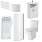 Bliss Vanity 1600mm P Shape Shower Bathroom Suite