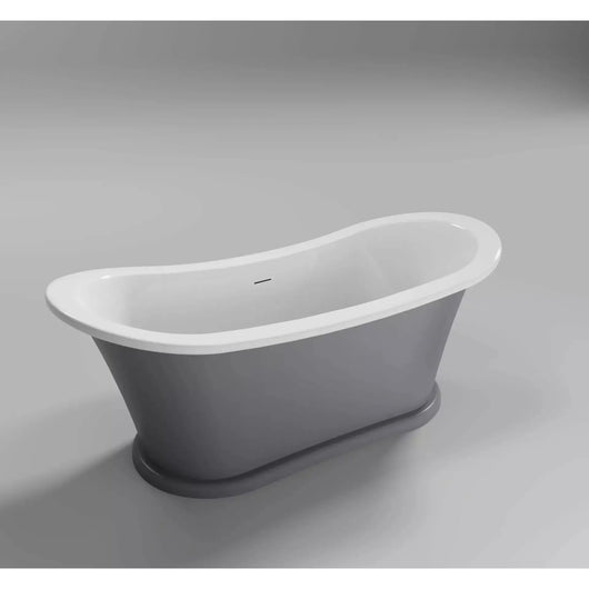  Double Ended Boat Bath by Owen & Oakes - 1700 x 740 - Matt Grey