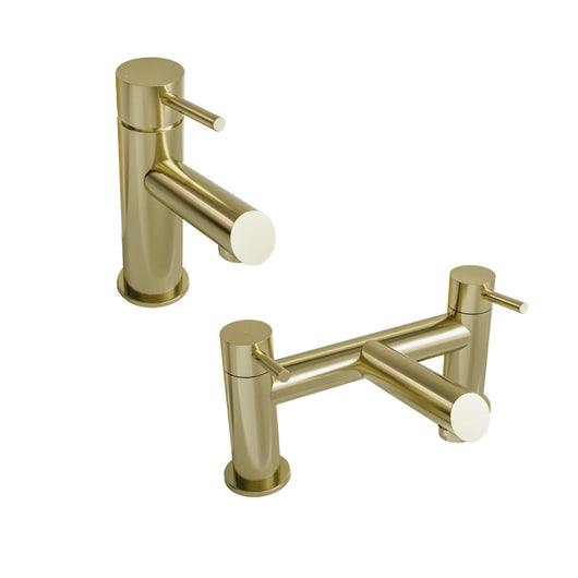  Brantley - Brushed Brass Mono Basin Mixer Inc P/B Waste and Bath Filler