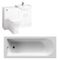 Brava Foundation Straight Single Ended Bath Suites 1600 x 700 with Vanity & WC