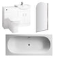 Brava Foundation Straight Double Ended Shower Bathroom Suites 1800 x 800 with Vanity & WC