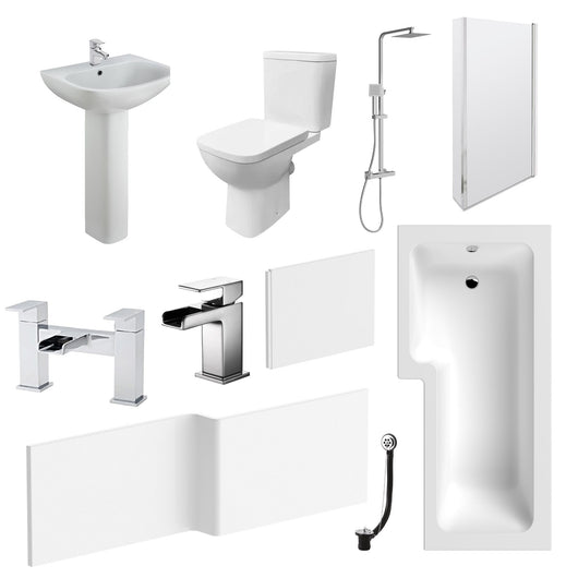  Brava 1500 L-Shaped Shower Bathroom Suite