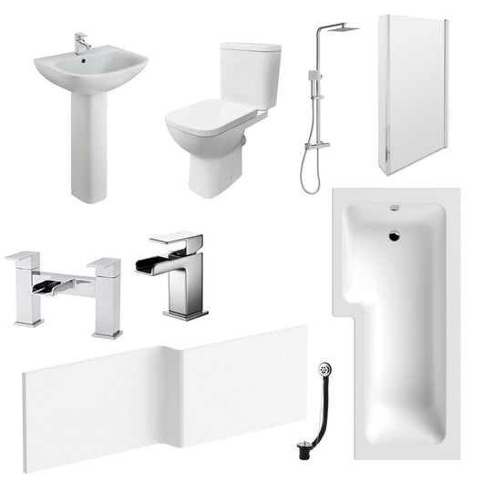  Brava 1600 L-Shaped Shower Bathroom Suite