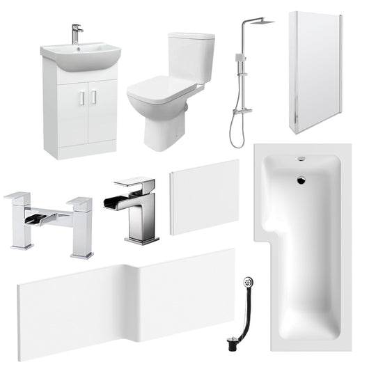  Brava 1500 L Shaped Vanity Bathroom Suite