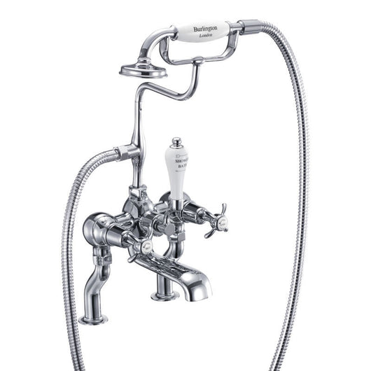  Burlington Anglesey Deck Mounted Bath Shower Mixer with S Adjuster