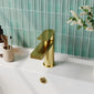 OAKLEY - Brushed Brass Mono Basin Mixer Tap Inc P/B Waste